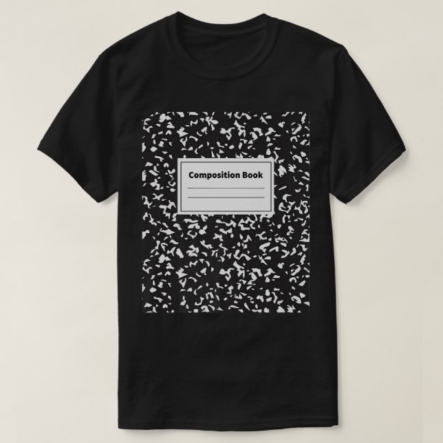 Camiseta Libro de composición - Portátil, Escuela, Clase (Diseño del anverso)