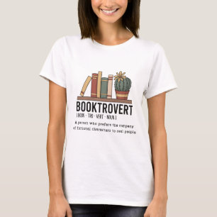 Camiseta Libro de definición de diccionario Booktrovert