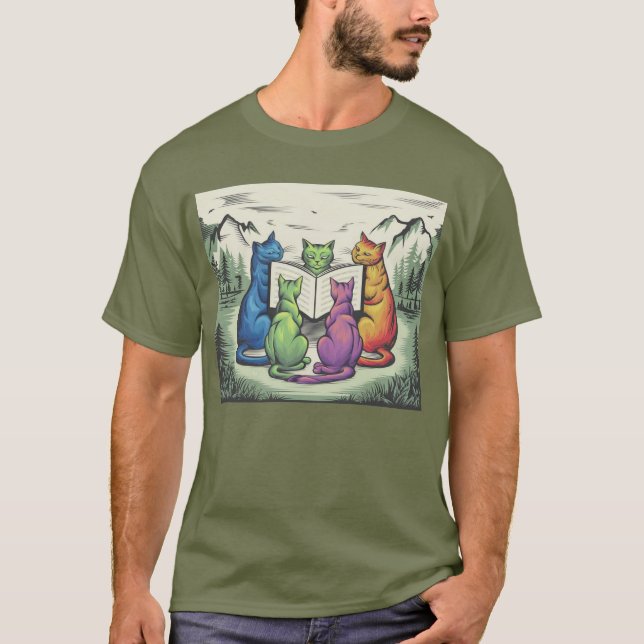Camiseta Libro de gatos (Anverso)