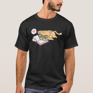Camiseta Libro de gatos de gusanos de biblioteca me encanta
