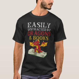 Camiseta Libro de gusanos de biblioteca leyendo libro Drago