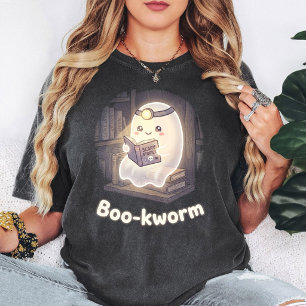 Camiseta Libro de gusanos de un fantasma lindo leyendo hist