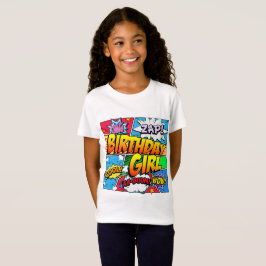 Camiseta Libro de historietas del Chica de cumpleaños