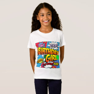 Camiseta Libro de historietas del Chica de cumpleaños
