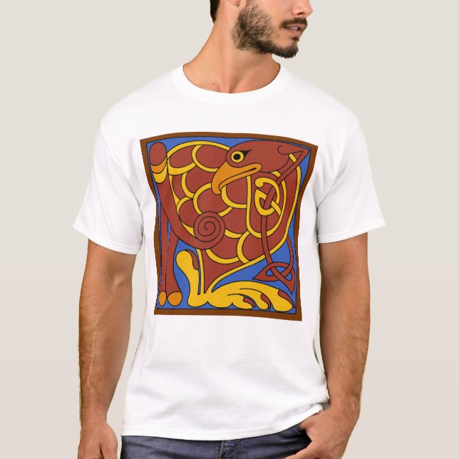 Camiseta Libro De Kells Celtic Knot Pájaro Medieval (Anverso)