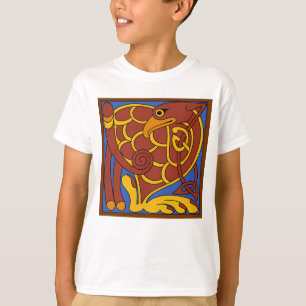 Camiseta Libro De Kells Celtic Knot Pájaro Medieval