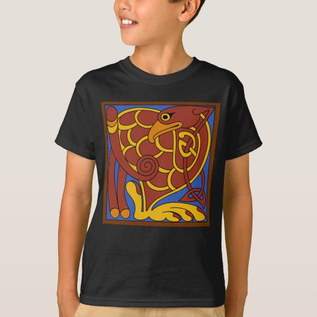 Camiseta Libro De Kells Celtic Knot Pájaro Medieval (Anverso)