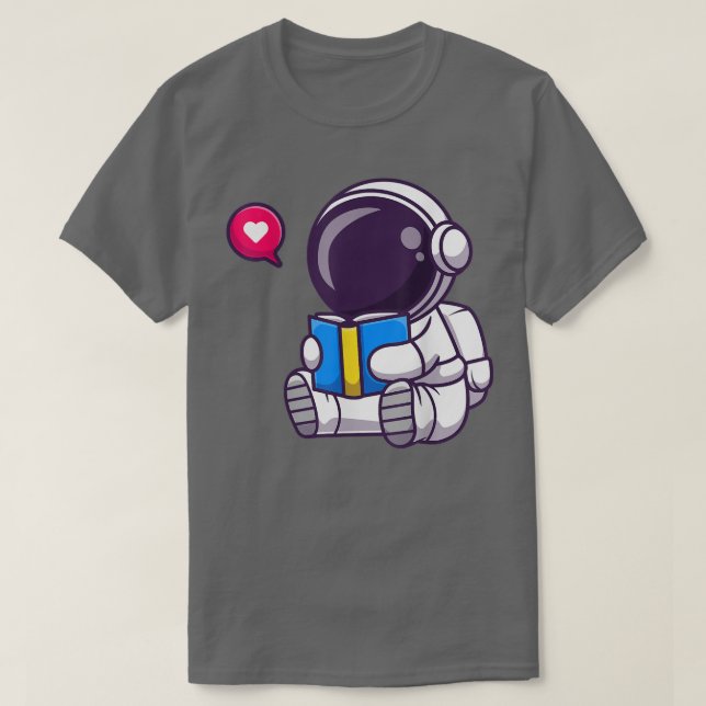 Camiseta Libro de lectura de astronautas (Diseño del anverso)