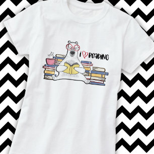 Camiseta Libro de lectura de oso polar