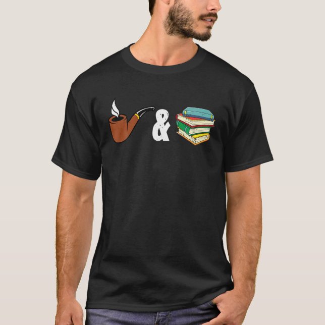 Camiseta Libro de lectura de pipa de tabaco de brezo Amante (Anverso)