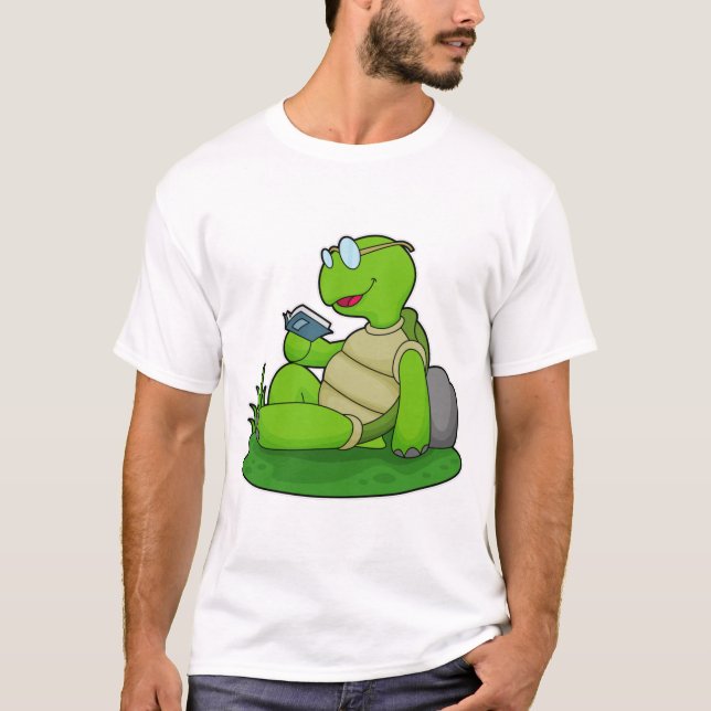 Camiseta Libro de lectura de tortugas (Anverso)