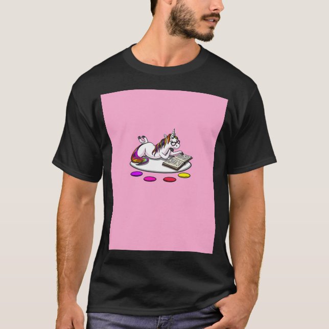 Camiseta Libro de lectura de unicornio (Anverso)