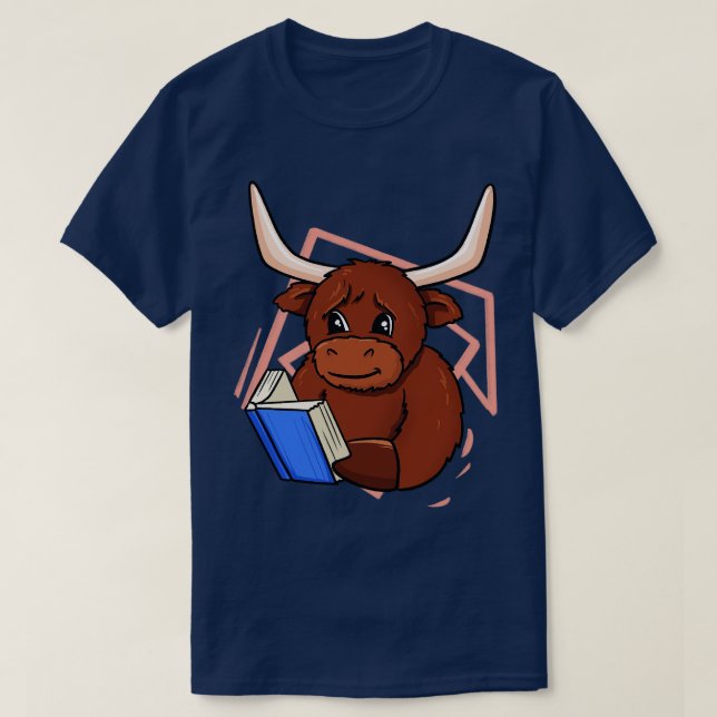 Camiseta Libro de lectura de vacas (Diseño del anverso)