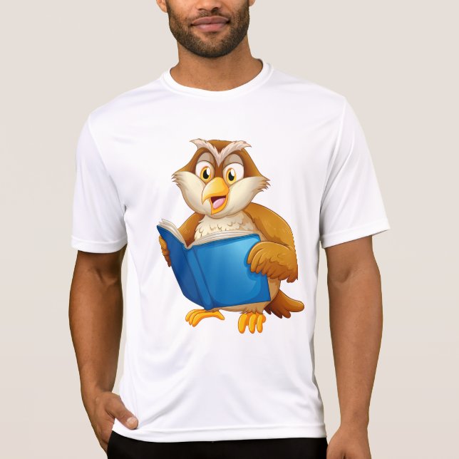 Camiseta Libro de lectura del búho sabio (Anverso)