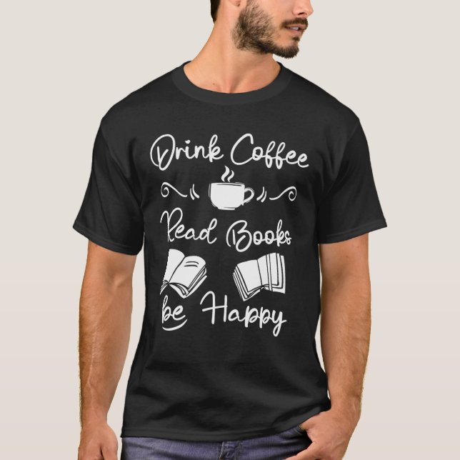 Camiseta Libro de lectura del café Bebe Happy Reading Books (Anverso)