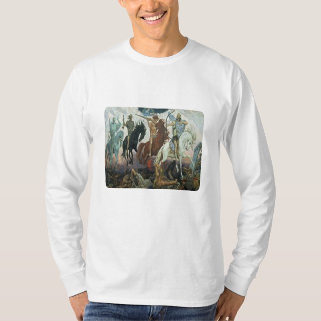 Camiseta Libro de los jinetes de la revelación cuatro de la (Anverso)