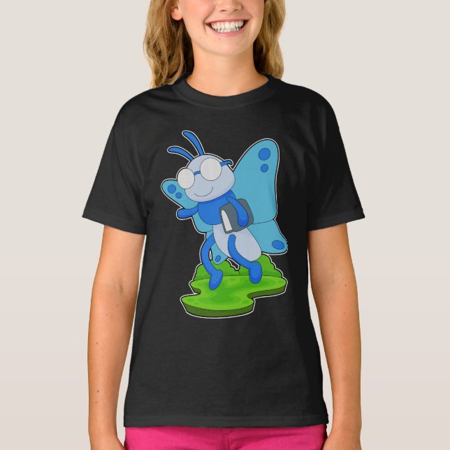 Camiseta Libro de mariposas (Anverso)