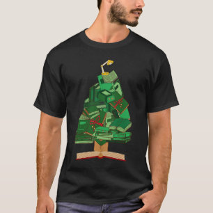 Camiseta Libro de Navidad Stack Holiday Tree Pile Bookwy