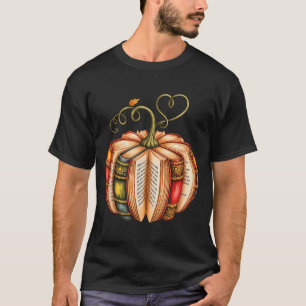Camiseta Libro de otoño Calabaza Bibliotecarios de otoño Li