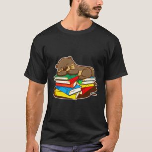 Camiseta Libro De Otter Marítimo Leyendo Gif Para Profesore
