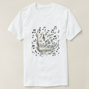 Camiseta Libro de Partituras de Música Clásica