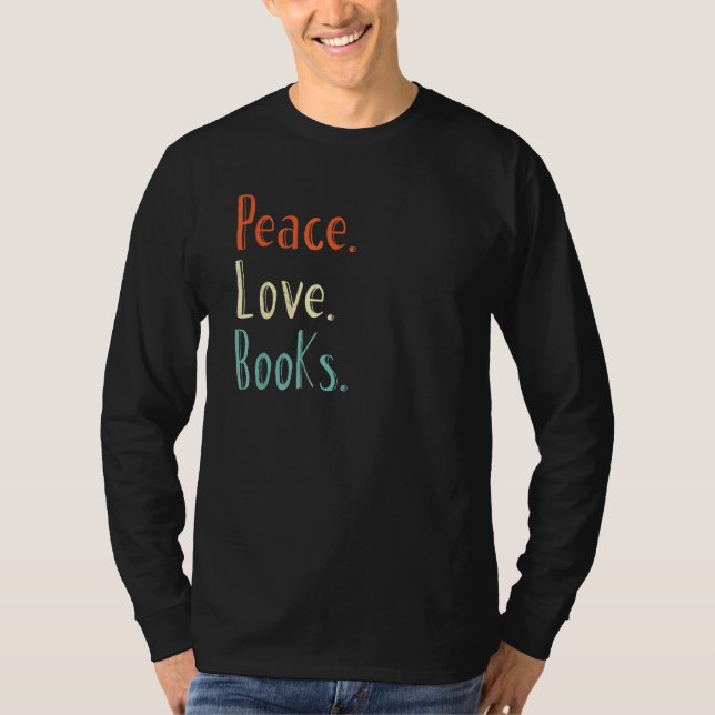 Camiseta Libro de Peace Love Books Leyendo Tee (Anverso)