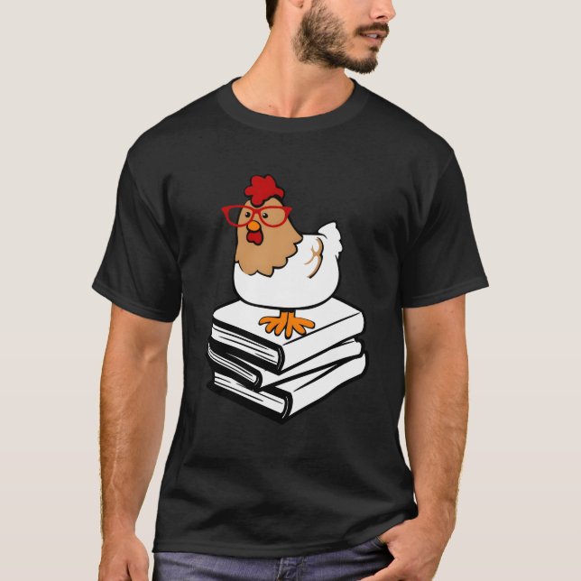 Camiseta Libro de pollo Nerd Love Leading Farm (Anverso)