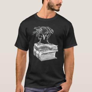 Camiseta Libro de Raven Crow Académico Oscuro Estético Gusa