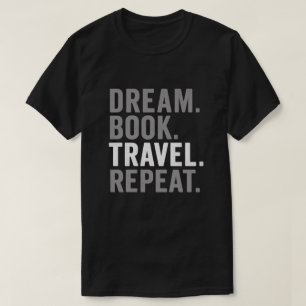 Camiseta Libro de sueños Viajar Repetir Cita Arte