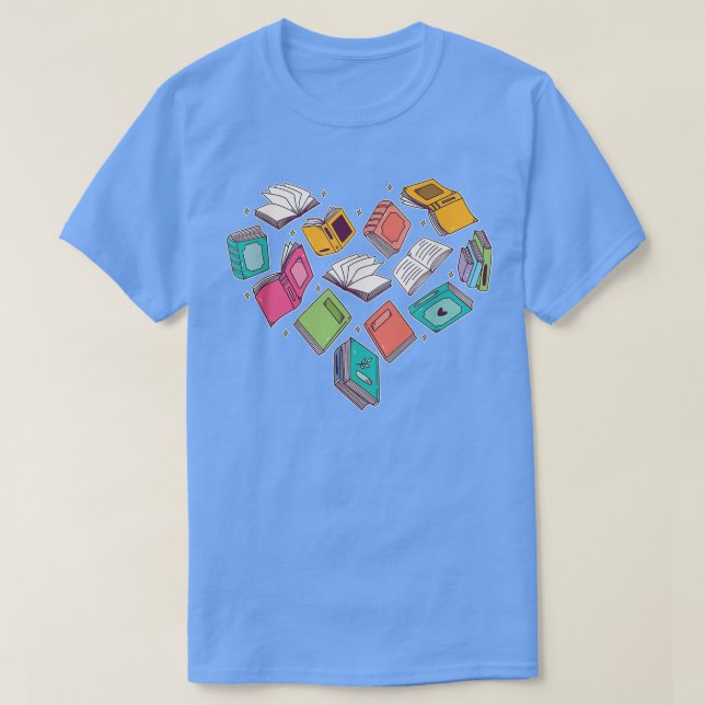 Camiseta Libro del Corazón para los amantes del libro (Diseño del anverso)