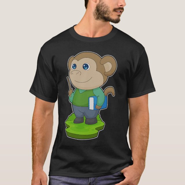 Camiseta Libro del profesor de mono (Anverso)