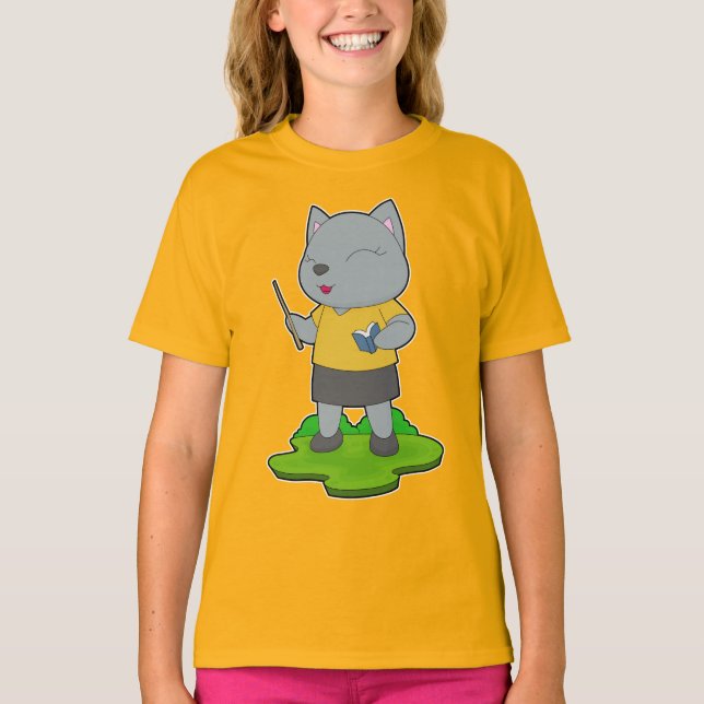 Camiseta Libro del profesor del gato (Anverso)