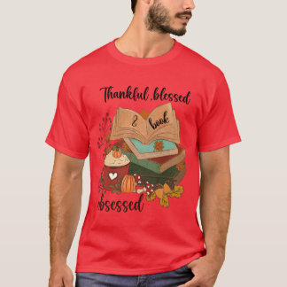 Camiseta Libro Divertido Agradecido Bendecido Obsesionado