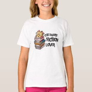 Camiseta Libro Divertido Cita Amante de Gatos Categoría Ama