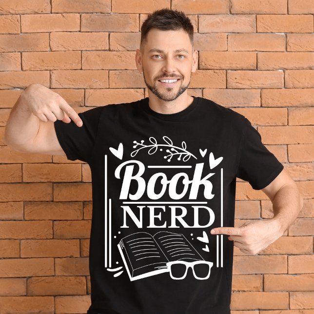 Camiseta Libro divertido Lover Libro Nerd Blanco Negro (Subido por el creador)