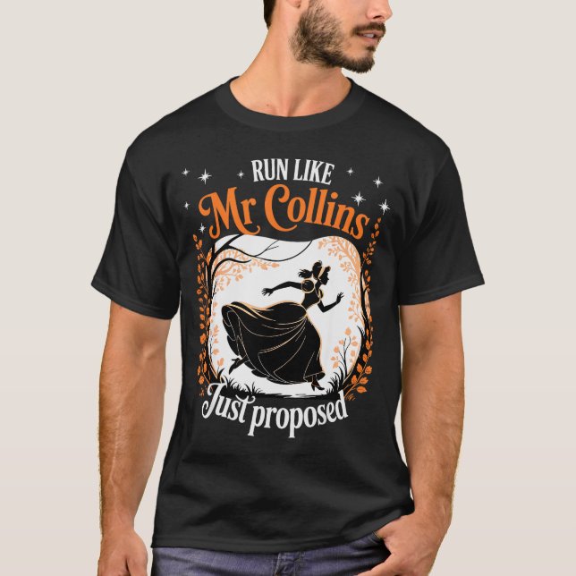 Camiseta Libro Divertido Meme Corre Como Si Mr Collins Acab (Anverso)