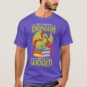 Camiseta Libro Dragon Library Leyendo libro de libros de li