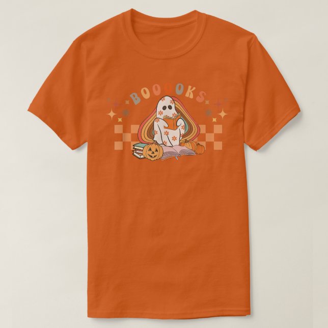 Camiseta Libro fantasma lindo leyendo cosquilleo de profeso (Diseño del anverso)