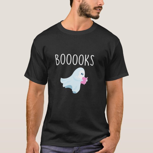 Camiseta Libro fantasma lindo leyendo disfraz de profesor d (Anverso)
