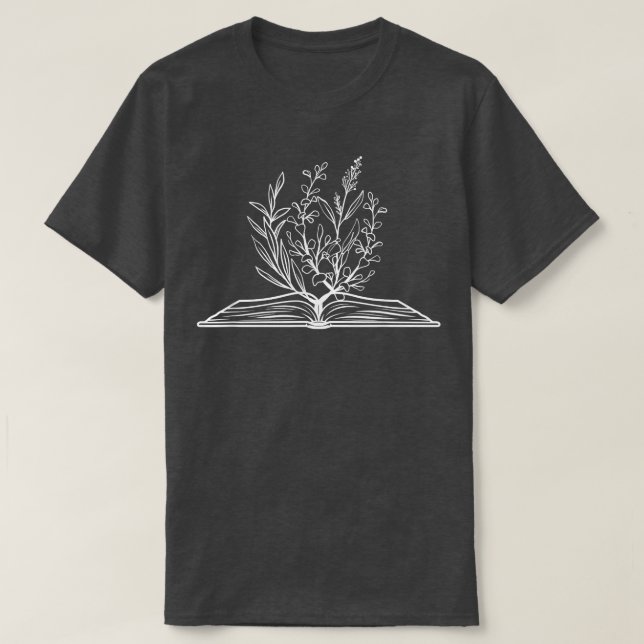 Camiseta Libro Flor Funny Leer libro Lover Book Worm (Diseño del anverso)