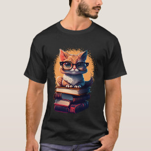 Camiseta Libro Gato fan bibliófilo Gatos y Libros 1