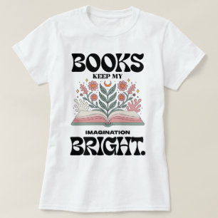 Camiseta Libro Groovy Adicto a la Lectura Floral Botánico