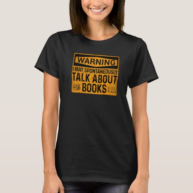 Camiseta Libro  Lectora Adicta a la Lectura Libros Adverten (Anverso)