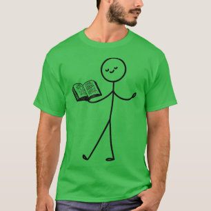 Camiseta Libro Leer libro manual Lover Funny Stick Figura B
