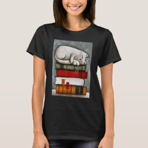 Camiseta Libro Libro Gusano De Biblioteca Bibliotecario Gat