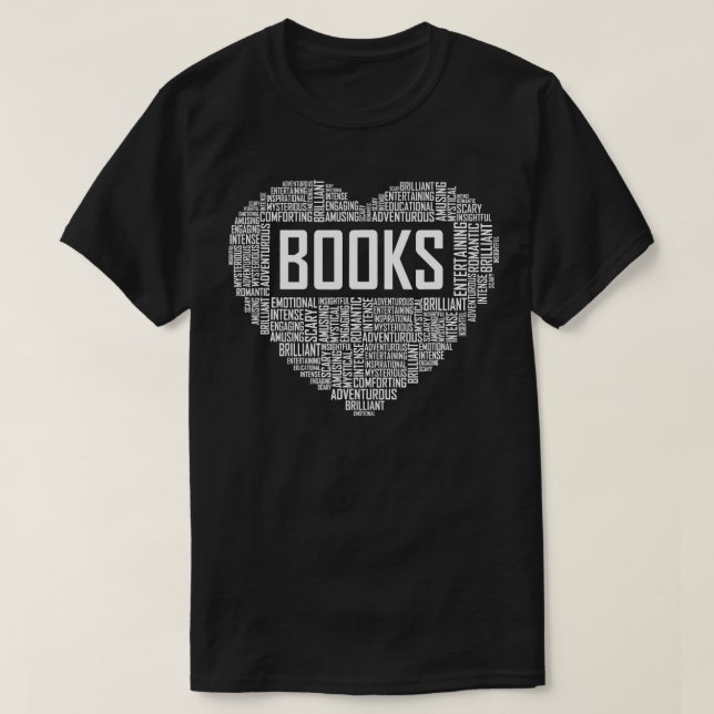 Camiseta Libro Lover Heart Gift Bookworm Regalos de amor Le (Diseño del anverso)