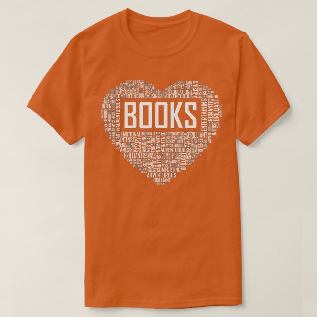 Camiseta Libro Lover Heart Gift Bookworm Regalos de amor Le (Diseño del anverso)