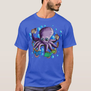 Camiseta Libro Lover Leer libro Calamar Octopus Ama los lib