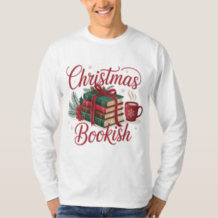 Camiseta Libro Navideño Acogedor Amante de la Lectura Gusan