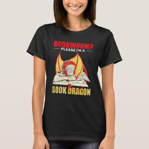Camiseta Libro Nerd Cute Animal Bookworm Libro Dragon Readi